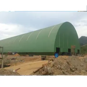 Prefab barrel coal storage Structure Steel Building construction
