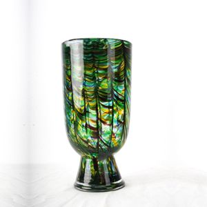 Jarrón de Flores Secas para Decoración de Dormitorio, Regalo, Jarrones de Vidrio Verde Murano, Jarrones de Vidrio Hidropónico de Boca Ancha y Coloridos - Product Image 5