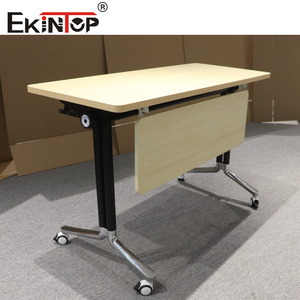 Sinonis Training Room Office Furniture Desk Training Desk Folding Conference Meeting <b>Table</b> <b>with</b> <b>Wheel</b> - Product Image 1