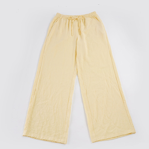 Women's <b>Elastic</b> High <b>Waist</b> Wide Leg Summer Lounge Pants Breathable Lightweight Loose Fit Straight <b>Trousers</b> Street Style Casual - Product Image 2