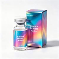 Boîtes d'emballage personnalisées haut de gamme pour flacons de peptides de 3 ml, boîte en papier holographique avec étiquettes en vinyle imperméables et design gratuit