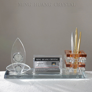 K9 Crystal Đồng Hồ Giữ Bút Điện Tử Với Máy Tính Để Bàn Văn Phòng Quà Tặng MH-B0377 - Product Image 2