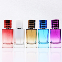 Botol Parfum Kaca 30ml Warna Gradasi 1oz Merah/Biru/Putih/Amber/Ungu Botol Semprot Aroma Attar dengan TUTUP SEKRUP