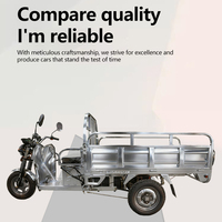 Vente directe d'usine, tricycle électrique à trois roues en acier inoxydable très sûr