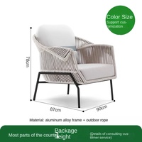 Ensemble de meubles de jardin en métal multifonctionnel en bambou résistant aux intempéries pour patio, salon de jardin, canapé 3 places