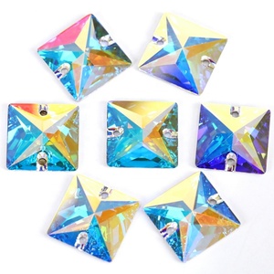 Piedras de Cristal Cuadradas AB de Alta Calidad K9 de 12 mm, Cristales Planos para Coser en Prendas y Accesorios - Product Image 1
