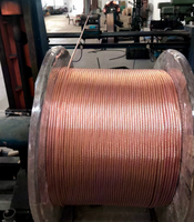 Fil de cuivre gainé d'acier toronné 30% IACS 7*3.5mm, conducteur de mise à la terre CCS ultra-épais de 0.152mm, 580kg
