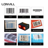 Escáner de código de barras LONVILL Qr para inventario, escáner de código de barras portátil Blue Tooth con Led