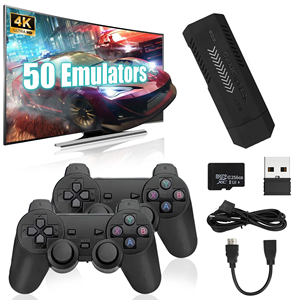 เกมสติ๊ก 4K HD ระบบทีวีคู่ คอนโซลเกมย้อนยุคแบบพกพา  64GB 30000 เกมย้อนยุคสำหรับ PSP - Product Image 1