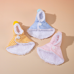 เสื้อผ้าสำหรับนกแก้ว ชุดป้องกันสำหรับนกค็อกคาเทลและนกพีโอนี เสื้อผ้าสำหรับนกสัตว์เลี้ยง เสื้อคลุมอุ่นลายตารางหมากรุกสีน้ำเงินลายนกแก้ว - Product Image 3