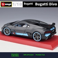 Burago 1:18 BUGATTI DIVO Chiron Bolide Mistral Supercar, Modelo de Coche de Aleación de Simulación, Colección de Modelos Fundidos a Presión, Regalos