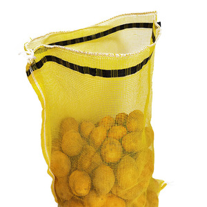 Sac en filet pour légumes en PP Leno, sacs en filet monofilament PP, sac en filet Raschel avec cordon de serrage - Product Image 4