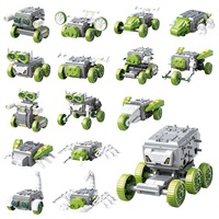 Kit Robot Listrik Enam Belas dalam Satu, Mainan Edukasi STEM Bertenaga Baterai untuk Anak-anak, Hadiah Pembelajaran Teknik, Grosir