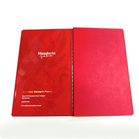 Expédition rapide, logo personnalisé, couverture de menu de restaurant en cuir et carton A5/A4 avec reliure à vis, porte-brochures