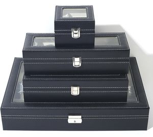 Boîte de rangement pour montres à 2/3/6 emplacements avec vitrine en verre et coussinets de présentation – Vente en gros à chaud - Product Image 4