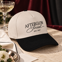 Casquette de baseball 5 panneaux en coton 100% brodée avec logo de mariage personnalisé, visière incurvée, pour couple marié, fête nuptiale, avec boucle, ODM OEM