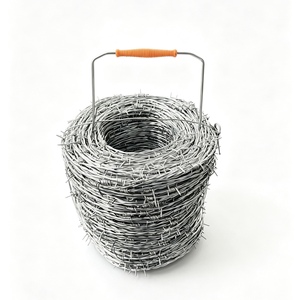 Alambre de púas galvanizado en caliente de <span class=keywords><strong>doble</strong></span> torsión antiescalada para cercas de seguridad en granjas, ranchos, límites y cárceles - Product Image 1