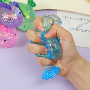 Most Popular Novelty TPR Maltose Lanternfish <b>Squishy</b> Stick Stretchy Decompression Sensory Squeeze Toy for Kids and Adults - Product Image 3