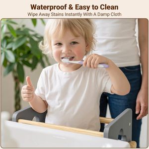 Children Toddler Learning Tower Wooden <b>Step</b> <b>Stool</b> Kid's Kitchen Helper Chair for Kitchen - Product Image 2