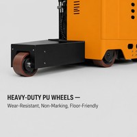 Chariot élévateur électrique VNA 3 voies de 1,5 tonne, tête de fourche rotative à 180°, hauteur de levage de 6 m, batterie lithium-ion, pneus en polyuréthane, type stand-on