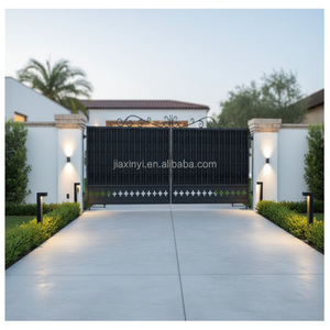 שער כניסה ראשי מעוצב מברזל יצוק, בעיצוב מודרני יוקרתי, לבית או וילה - Product Image 2