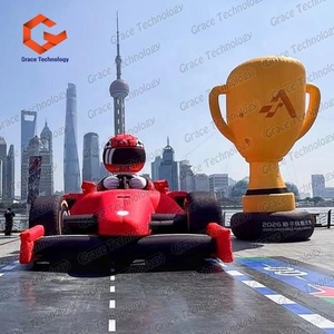 Coche de Carreras Inflable de Diseño Popular, Modelo Gigante de Coche de Carreras Inflable para Exhibición al Aire Libre - Product Image 4