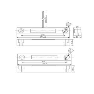 विंडो nc/कोई वैकल्पिक वायर्ड एल्यूमीनियम मिश्र धातु 30-50 मीटर का पता लगाने वाला स्ट्रोब अलार्म - Product Image 3