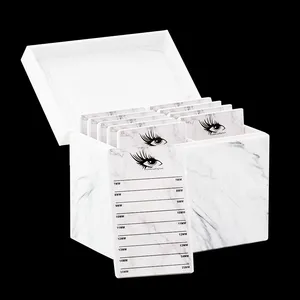 Individual Crystal Lash Tray Bandejas adesivas de vidro Cílios Extensão Cílios Cola Titular Tile Pal com caixa melhor qualidade