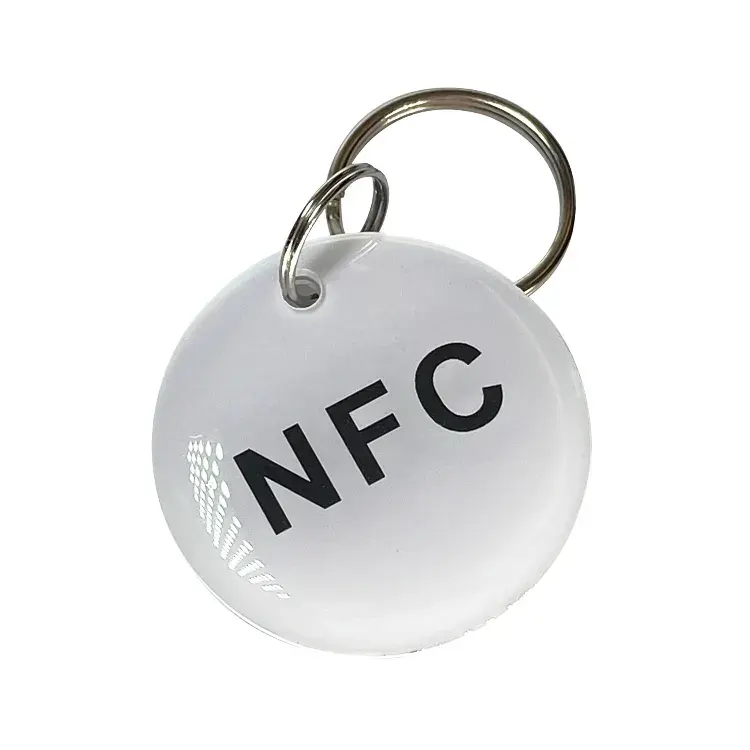 ללא מגע מפתח תג NFC keychain עבור בקרת גישה מערכות 13.56Mhz NFC מפתח תג