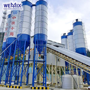 Planta dosificadora de hormigón HZS120 Planta dosificadora de hormigón estacionaria Planta de hormigón de mezcla lista Mezcladora de hormigón alimentada por Correa - Product Image 1