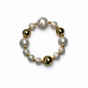 Fashion <b>Beaded</b> <b>Bracelet</b> 316L Stainless Steel PVD <b>Gold</b> Plating Sustainable Resistant Jewelry for Women - Product Image 2