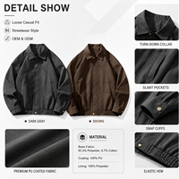 Blouson Bomber Rétro Homme Automne-Printemps en Polyester/Coton, Style Décontracté Urbain, Col Rabattu, Streetwear pour Couples