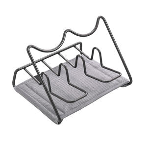 DRYMUG 2 Égouttoir pour bouteilles et tasses avec porte-couvercles en fer noir - Product Image 1