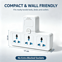 Adaptateur multiprise universel 3 voies avec prises EU, UK, US personnalisables, convertisseur de prise portable