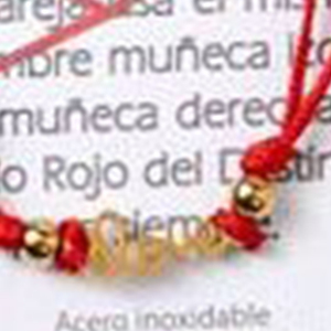 Cavigliera in acciaio inossidabile con filo rosso, amuleto per fortuna e protezione, gioielli da donna - Product Image 3