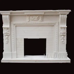 Wholesale Modern Indoor Decorative Natural Stone Corner Freestanding Fireplace Surround Fireplace Mantel For Sale