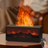 Transfrontalier bureau artificiel 3D cheminée flamme aromathérapie Machine télécommande coloré atmosphère lumière maison humidificateur