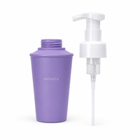 Bouteille pompe moussante en PET mat de 400 ml pour savon moussant, nettoyant visage, lavage des mains et lavage du corps, emballage personnalisé