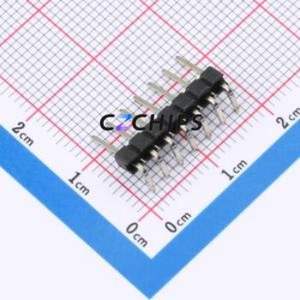 A254AD-WD07P-PC030 Pin Header Bent Lead Through Hole,P=2.54mm Connector 1x7P Square Hole Single Row 7P - Product Image 2
