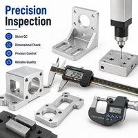Pièces en aluminium sur mesure par fraisage CNC pour supports de montage d'équipements d'automatisation avec tolérances strictes