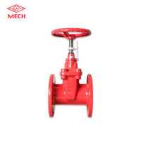MECH tige montante EPDM vanne à joint souple extrémité à bride manuelle PN10/PN16 revêtement époxy 2-24 pouces vanne d'eau d'incendie ductile