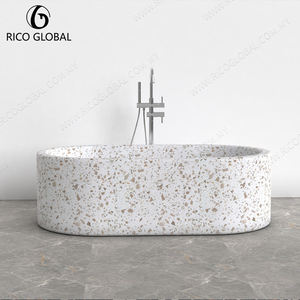 อ่างอาบน้ำทรงรีแบบตั้งพื้นสไตล์เทอร์ราซโซ่ร่วมสมัย สำหรับโรงแรมและวิลล่า รุ่น BT-137A - Product Image 1