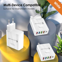 Nouveau chargeur de téléphone portable PD 48W 5V 2.4A, réglementations européennes et américaines, adaptateur multi-ports 4 USB, charge 0.5A, protection contre les courts-circuits, UE