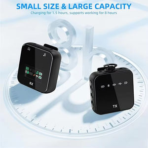 M32S Microphone à affichage numérique Écran LCD Second Microphones Adaptateur de micro sans fil avec kit de bâton d'entrevue en plastique - Product Image 4