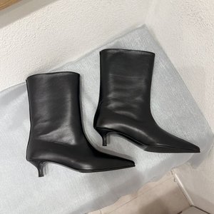 Stivaletti da Donna in PU con Punta a Gatto, Stile Coreano, Nuovi Modelli Autunno Inverno 2026, Tacco Basso e Sottile, Retro, a Punta Larga - Product Image 6