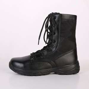 Botas Tácticas Ligeras de Cuero Genuino Negro TST08 para Caza, Senderismo y Actividades al Aire Libre - Product Image 2