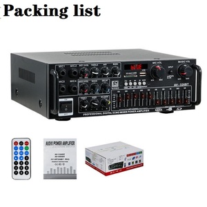 Amplificador de Audio Profesional AV-MP326 BT 220V/110V, Amplificador de Potencia de Audio para el Hogar, 2 Canales, Sonido Estéreo de Alta Fidelidad, <span class=keywords><strong>Karaoke</strong></span> - Product Image 6