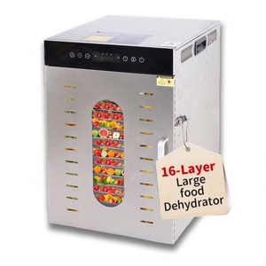 เครื่องอบแห้งผลไม้สแตนเลสเชิงพาณิชย์ FD 16B 220V สำหรับผลไม้ ผัก ขนม เนื้อสัตว์ - Product Image 1
