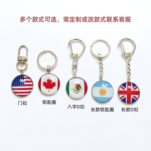 Porte-clés en acier inoxydable de style européen et américain, édition commémorative, forme circulaire, cadeau pour les fans - Product Image 2