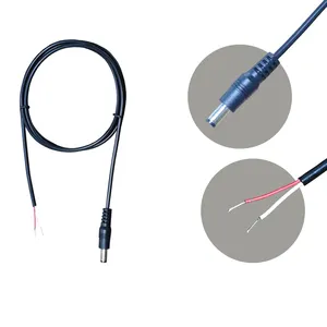 Customized DC cable with black PVC glossy 2-core pure copper wire and solar energy DC cable for DC connection